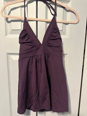 Susana Monaco Purple Spaghetti Strap Crop Top